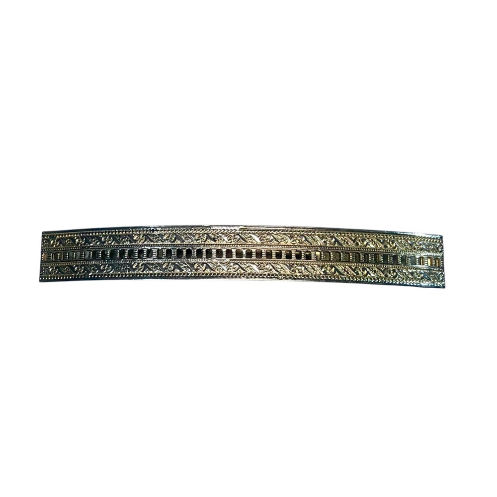 Vintage intricate silver tone clip hair barrette